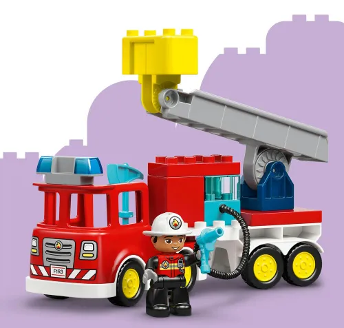 LEGO 10473 DUPLO Wóz strażacki z wężem i strażakiem