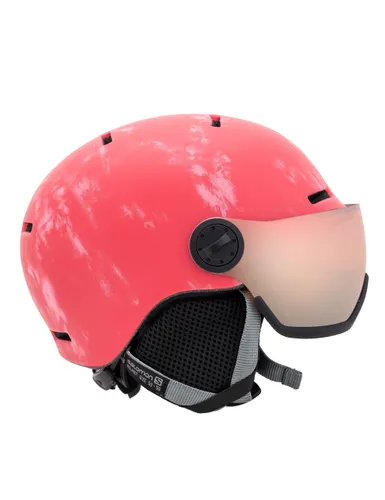 Kask narciarski dziecięcy SALOMON GROM VISOR pink z WBUDOWANA SZYBĄ - KAT. S2 - Rozmiar - M