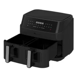 Air Fryer Frytkownica beztłuszczowa TURBOTRONIC TT-DAF6W Czarny 9l z podwójnym koszem