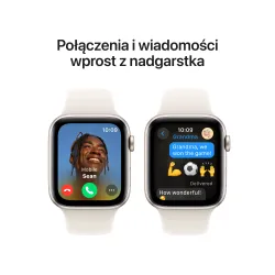 Apple Watch SE 2gen GPS koperta 40mm z aluminium Księżycowa poświata pasek sportowy Księżycowa poświata M/L