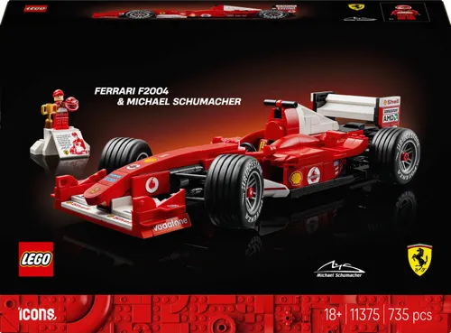 LEGO 11375 Icons Ferrari F2004 i Michael Schumacher