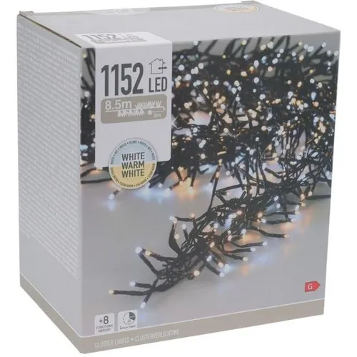 Lampki choinkowe CHRISTMAS DECORATION Łańcuch Świetlny 1152 LED Timer Zimny i Ciepły Biały