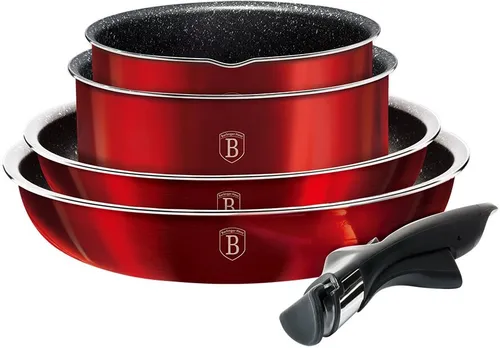 Zestaw garnków BERLINGER HAUS Metallic Line Burgundy Edition BH-6145 (9 elementów)