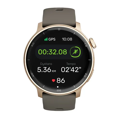 Smartwatch STELIO Activ Funkcje AI 46mm GPS Złoty