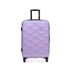 Средний жесткий чемодан Lasocki WAL-M-02PURPLE-ABS-04 фиолетовый