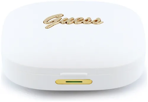 Słuchawki douszne GUESS Script Metal Logo Biały z tłumaczem