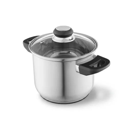 Garnek ze stali nierdzewnej wysoki z pokrywką EMILIO 2,3 l