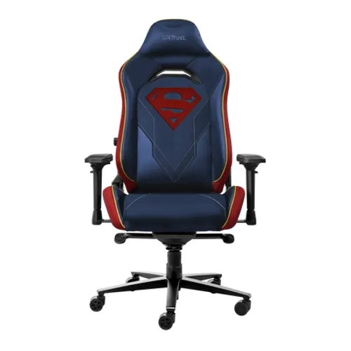 Fotel Trust GXT 721SM Ruya Pro Premium do 150kg Tkanina Skóre ECO Niebieski Superman