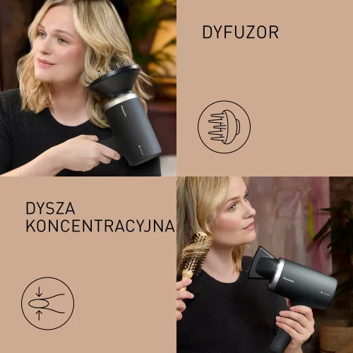 Suszarka do włosów Panasonic EH-NA7N-K825 Dyfuzor Zimny nawiew 1600W 1 prędkość 3 temperatury