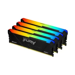 Pamięć RAM Kingston FURY Beast RGB DDR4 128GB (4 x 32GB) 3600 CL18 Czarny