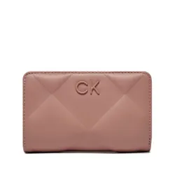 Большой женский кошелек Calvin Klein Re-Lock Quilt Bifold Wallet K60k611374 Ash Rose VB8