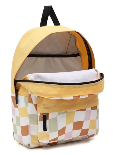 Okul için Vans Girls Realm Çocuk Sırt Çantası-checkerboard ochre