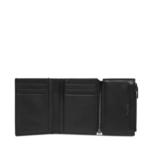 Большой мужской кошелек Calvin Klein Rubberized Trifold 6cc с отделением K50k511379 Uv Mono Black 0gl