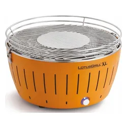 LotusGrill Kömür bahçe ızgarası XL 40 cm x 40 cm Turuncu + Kılıf