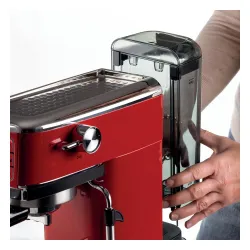 ARIETE Perfetto Slim Manometro Moderna 1381/33 1300 W czerwony - ekspres do kawy ciśnieniowy