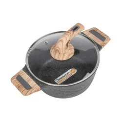 Garnek granitowy typu stone z pokrywką Konighoffer Fegato 2,2 l