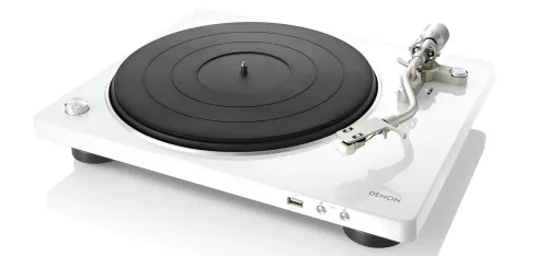 Gramofon Denon DP-450USB Manualny Napęd paskowy Przedwzmacniacz Biały