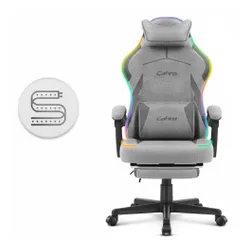 Fotel gamingowy CABRO C502 LED Szary