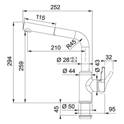 Bateria FRANKE Urban 115.0627.523 Czarny mat
