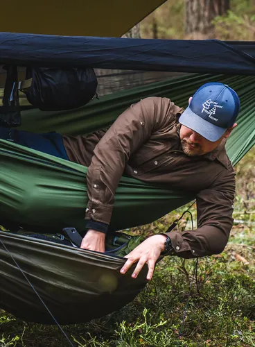 Hamak na sprzęt Lesovik Huba Gear Shelf - crocodile green