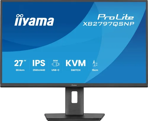 iiyama ProLite XB2797QSNP-B1 - 75Hz | QHD | IPS | 27'' | USB-C PD 96W | KVM | LAN