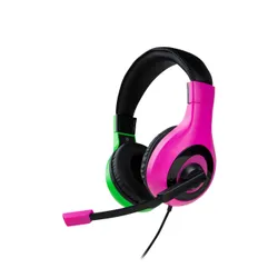 Słuchawki przewodowe z mikrofonem BigBen SWITCHHEADSETV1P+G Nintendo Switch Gaming Headset Nauszne Różowo-zielony