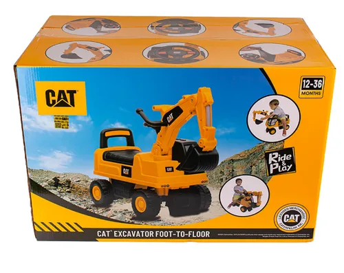Jeździk Koparka CAT z łyżką jeździdełko dla dziecka pojazd 12M+ Licencja