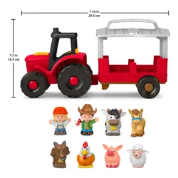 Traktor FISHER PRICE Little People farma Opieka nad zwierzątkami Zestaw prezentowy JLM99