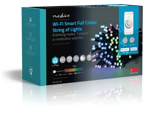 Lampki choinkowe LED NEDIS WIFILX01C168 20 m Sieciowe