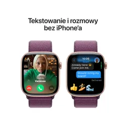 Apple Watch Series 10 GPS + Cellular koperta 42mm aluminium różowe złoto opaska sportowa dojrzałej śliwki