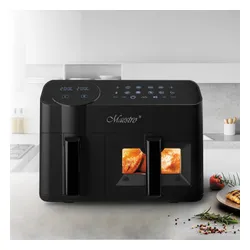 Air Fryer Frytkownica beztłuszczowa MAESTRO MR-760 9.5l z 8 automatycznymi programami, okienkiem do obserwacji postępów gotowania i podwójnym koszem