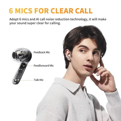 Słuchawki bezprzewodowe QCY AilyBuds Pro+ HT10 Pro, ANC Douszne Bluetooth 5.3 Czarny
