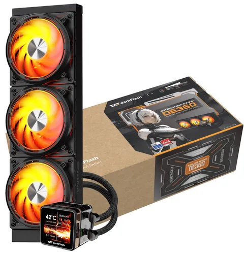 Chłodzenie wodne DARKFLASH Explore DE360 Czarny