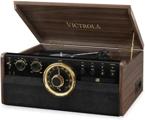 Gramofon Victrola VTA-270B-ESP-INT Półautomatyczny Napęd paskowy Bluetooth Brązowy