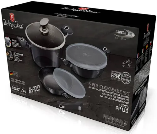 Zestaw garnków BERLINGER HAUS Carbon Pro Collection BH-7052 (6 elementów)