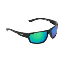 Okulary przeciwsłoneczne UVEX Sportstyle 233 P black matt/mirror green