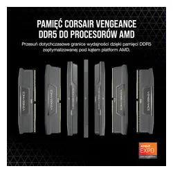 Pamięć RAM Corsair Vengeance DDR5 32GB (2 x 16GB) 6400 CL32 (czarny)