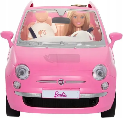 BARBIE AUTO FIAT 500 KABRIOLET SAMOCHÓD DLA LALEK Barbie zestaw z lalką HRG59