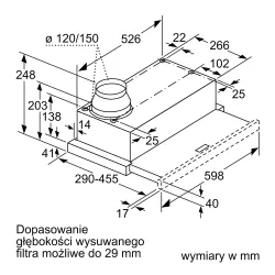 Okap Bosch DFL063W56 Srebrny