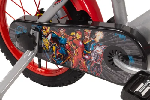 Rower dziecięcy HUFFY Marvel Avengers 14 cali dla chłopca Srebrny