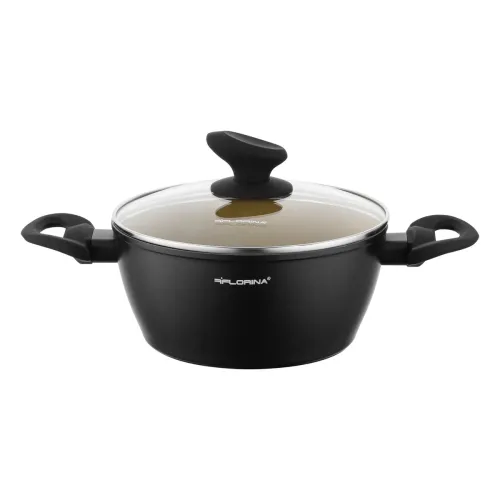 Garnek aluminiowy nieprzywierający z pokrywką FLORINA AMVEGAN 2,1 l