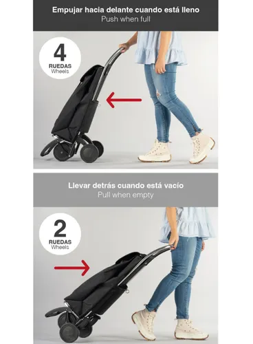 Wózek na zakupy Rolser I-MAX MF 4 kółka - denim