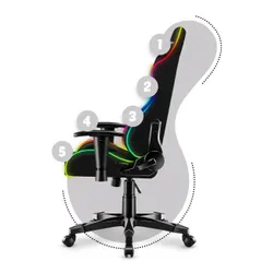 Fotel HUZARO Ranger 6.0 RGB Czarny