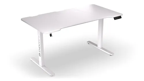 Biurko Endorfy Atlas L Electric Onyx White 150cm Regulacja wysokości Biały