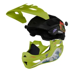 Kask KAMIKAZE Ronin Zielony Full Face (rozmiar M)