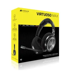 Słuchawki bezprzewodowe z mikrofonem Corsair Virtuoso Max Wireless Carbon Nauszne Czarny