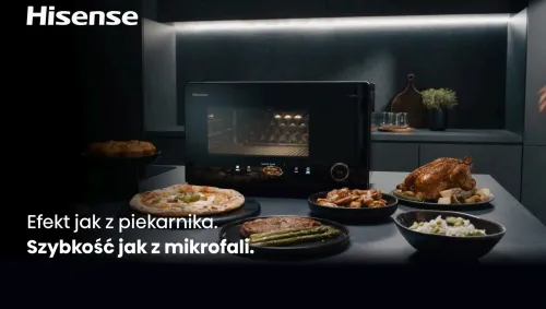 Kuchenka mikrofalowa HISENSE H28SO1 SpeedOven 7w1 Air Fry Grill Pizza Toster Suszarka Wolnowar 41 Auto Programów