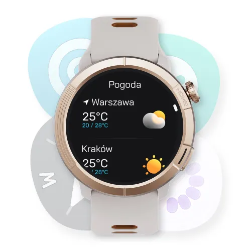 Smartwatch STELIO Activ Pro AI GPS 46mm Tytan Złoty