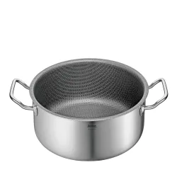 SPRING Cut Resist Pure – garnek niski z powłoką nieprzywierającą stal nierdzewna śred. 24 cm 4,7 l