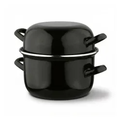 Garnek emaliowany do muli małż i owoców morza Tadar 2w1